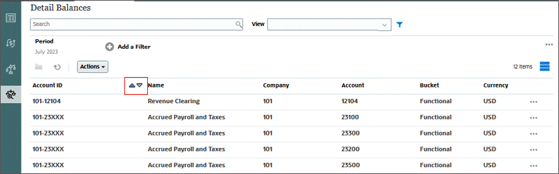 Detail Balances tab